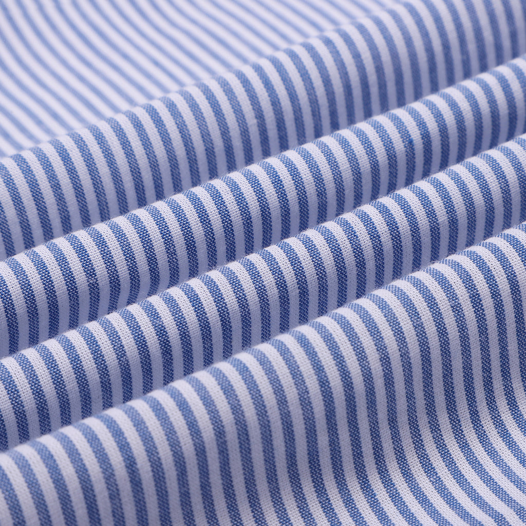 Sapphire Blue Stripes Half Sleeve Shirt