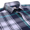 Navy White Big Checks Half Sleeve Cotton Shirt