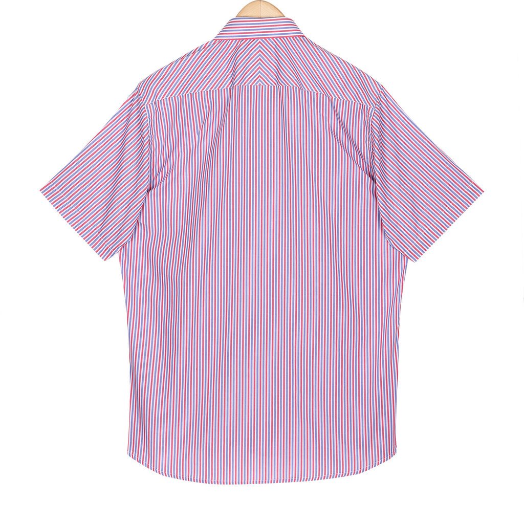 Blue Red Stripes Half Sleeve Shirt