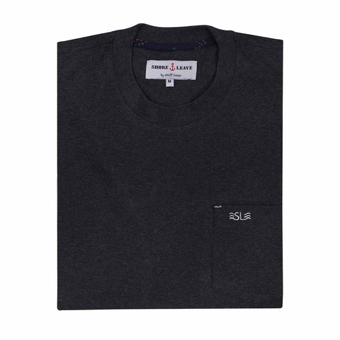 Coal Black Mandarin Collar Cotton Shirt
