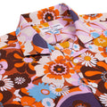 Hawaiian Floral Print Cotton Half Sleeve Beach Shirt