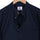 Night Navy Cotton Linen Rolled-up Sleeve Slim Short Kurta