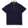 Navy Mandarin Collar Cotton T-shirt