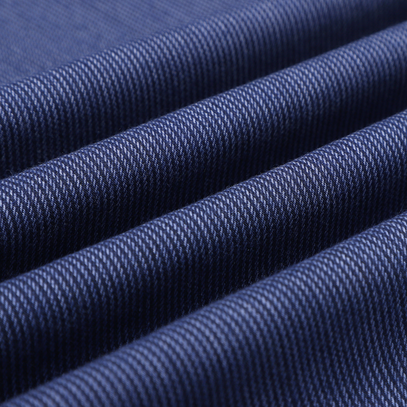 Luthai Shadow Navy Stripes Half Sleeve 2 Ply Giza Cotton Shirt