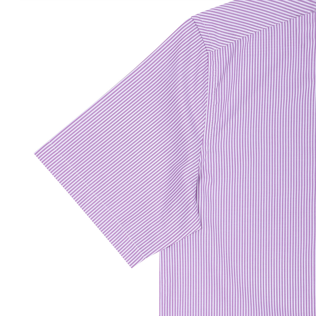 Lavender Stripes Half Sleeve Shirt