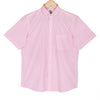 Prism Pink Pencil Stripe Regular Fit Half Sleeve Cotton Shirt