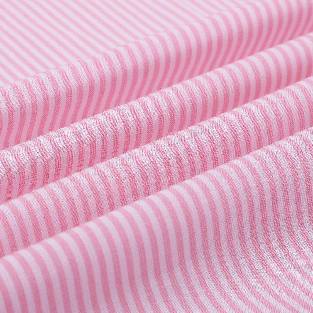 Prism Pink Pencil Stripe Regular Fit Half Sleeve Cotton Shirt