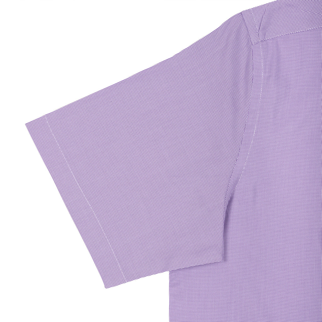 Luthai Misty Purple Dobby Half Sleeve 2 Ply Giza Cotton Shirt