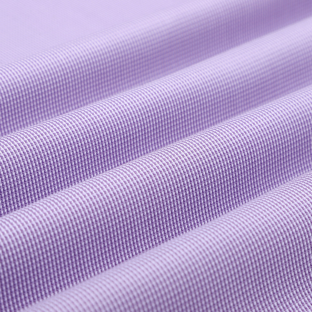 Luthai Misty Purple Dobby Half Sleeve 2 Ply Giza Cotton Shirt