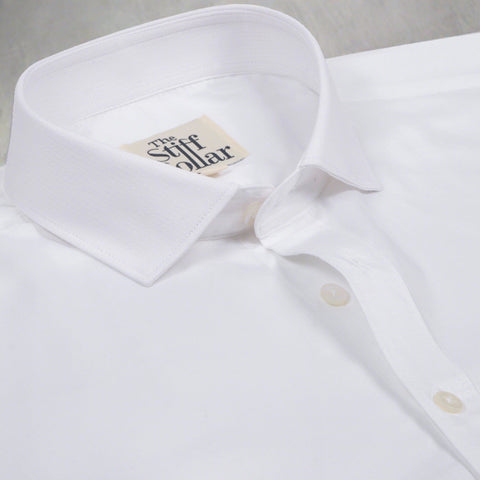Persian Blue Dobby Mandarin Collar Giza Cotton Shirt