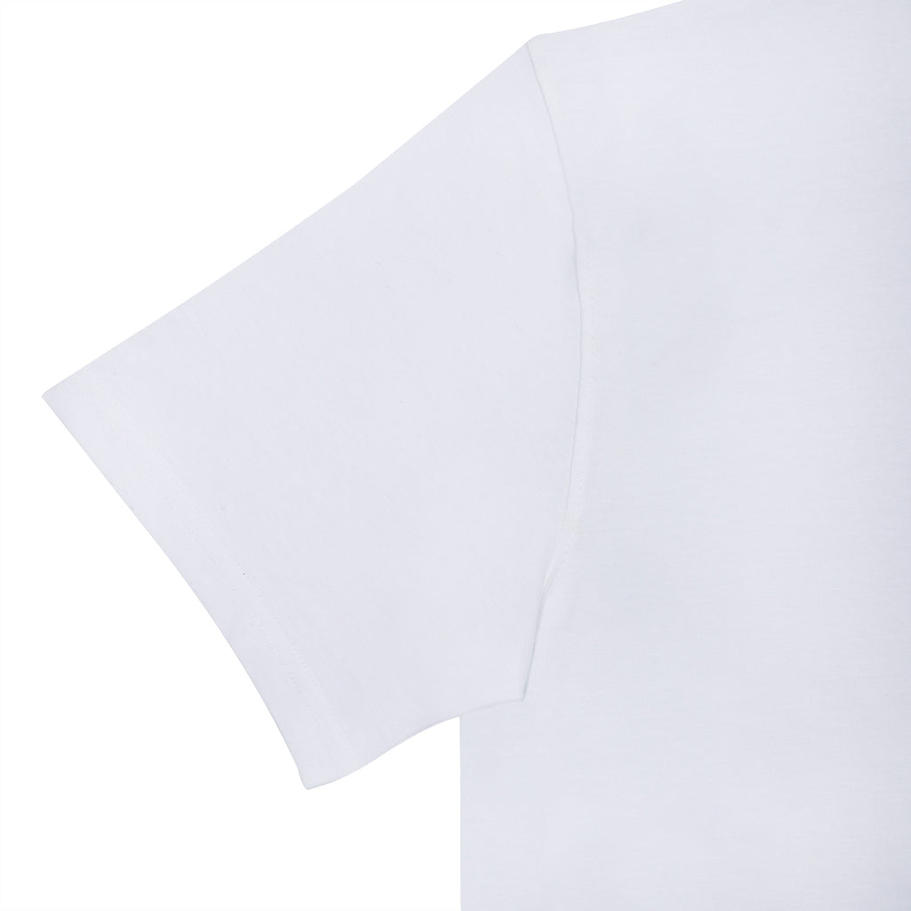 Soft Enzyme Washed Winter White Round Neck Cotton T-shirt