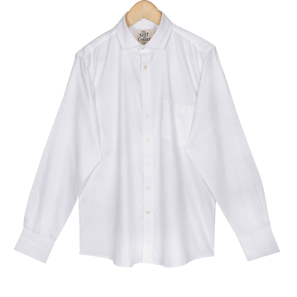 100% pure cotton White Dobby. Purchase online. Men. – Thestiffcollar.com