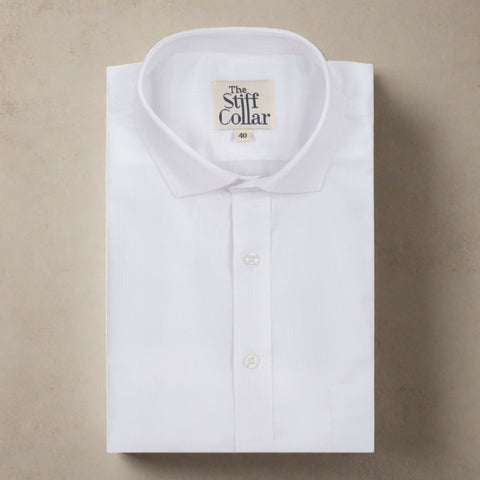 Frost White Cotton Linen Regular Fit Shirt