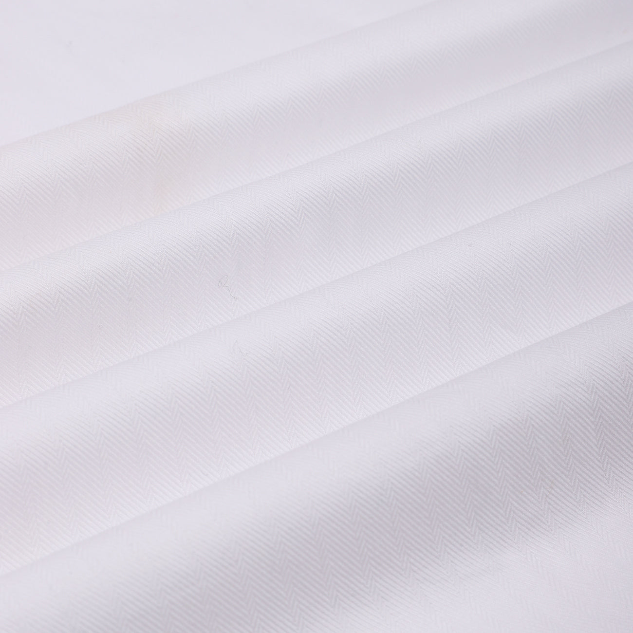 Luthai Premium White Herringbone 2 Ply Giza Cotton Regular Fit Shirt