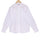 White Herringbone Mandarin Collar 2 Ply Giza Cotton Shirt