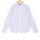 Luthai Blue Stripes on White Twill Button Down 2 Ply Giza Cotton Shirt