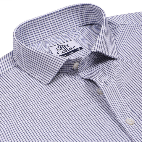 Buy OTIMO Blue & White Combination Checked Casual Shirt at