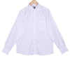 Luthai Ice Crush White Herringbone Button Down 2 Ply Premium Giza Cotton Shirt