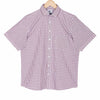 White Red Tattersall Checks Half Sleeves Cotton Shirt