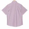 White Red Tattersall Checks Half Sleeves Cotton Shirt