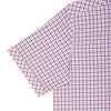 White Red Tattersall Checks Half Sleeves Cotton Shirt