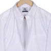 Luthai Absolute White Herringbone Button Down 2 Ply Premium Giza Cotton Shirt