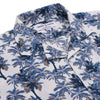 Coconut Tree Print Cuban Collar Beach half Sleeve Shirt