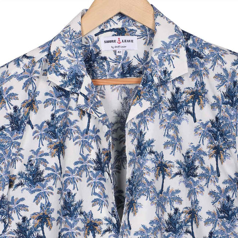 Navy Mandarin Collar Premium T-shirt