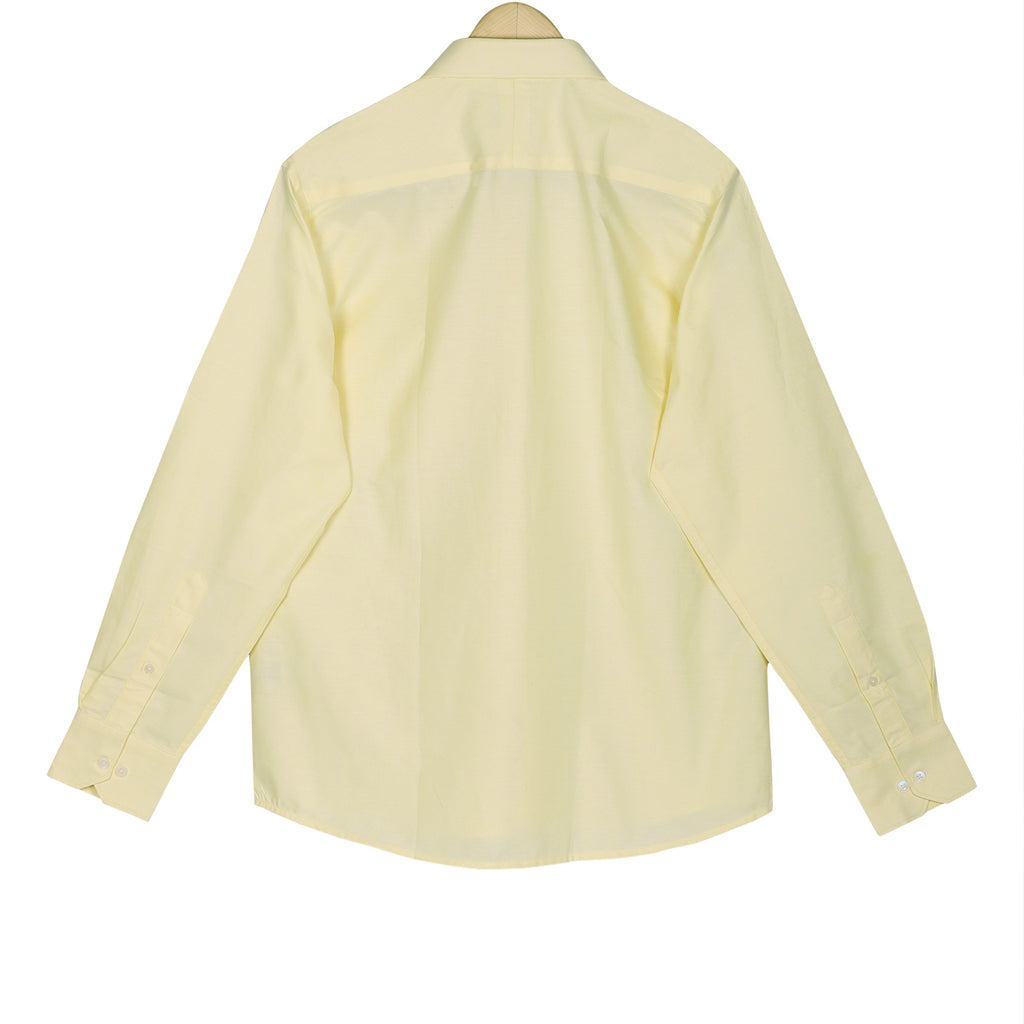 Lemon Yellow Oxford Button Down Cotton Shirt
