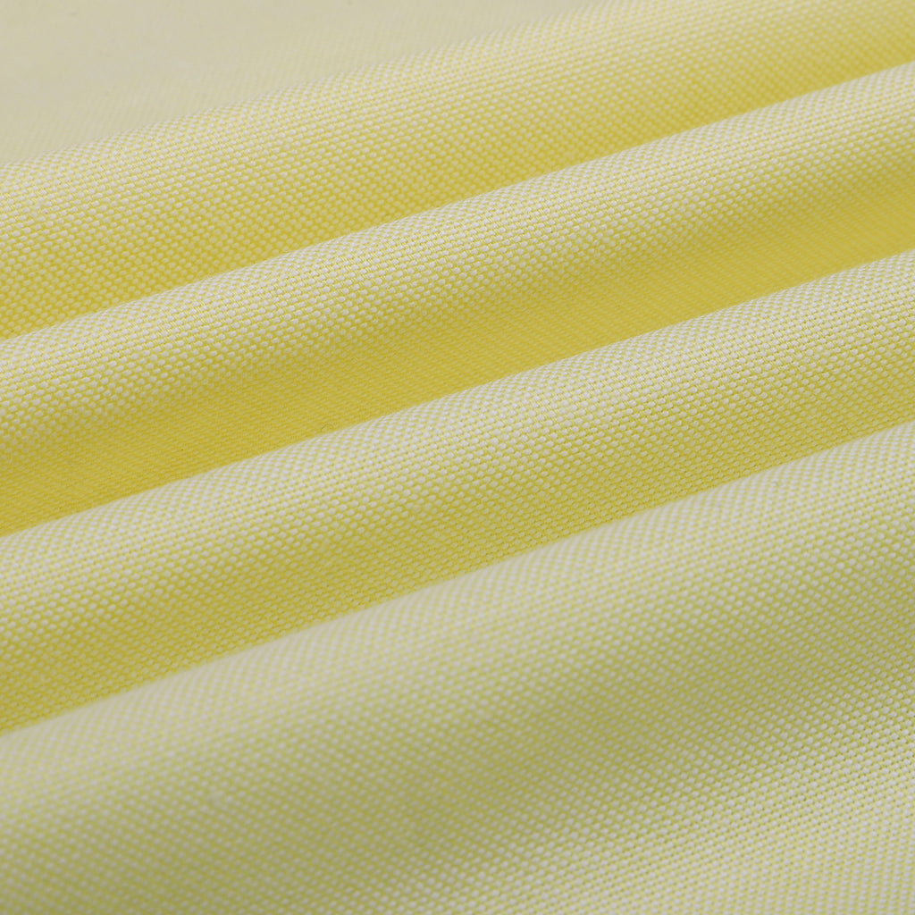 Lemon Yellow Oxford Button Down Cotton Shirt