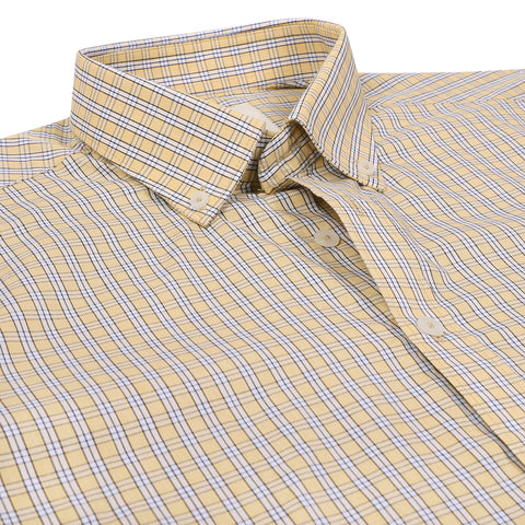 Monti Metallic Grey Chambray Button Down Cotton Shirt