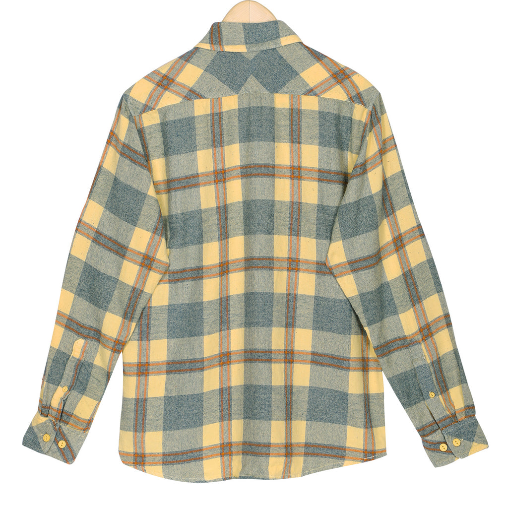 Desert Yellow Check Overdyed Ball Wash Shirt