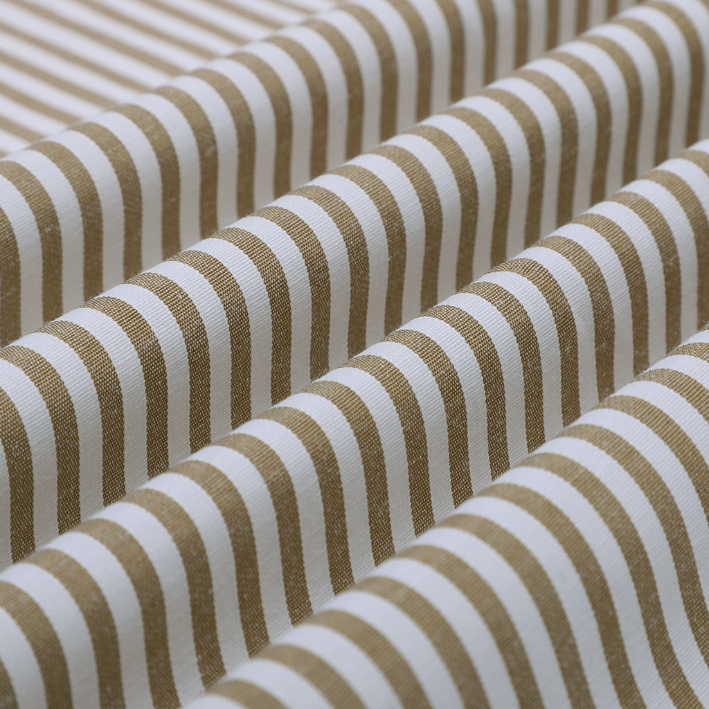 Almond Brown Candy Stripe Cotton Shirt