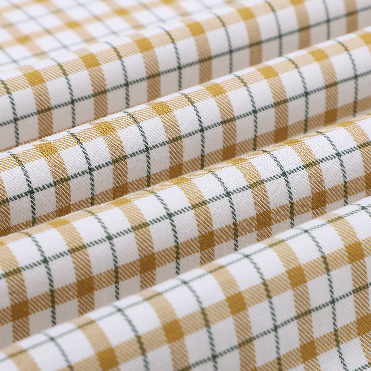 White Orange Tattersall Checks Half Sleeves Cotton Shirt