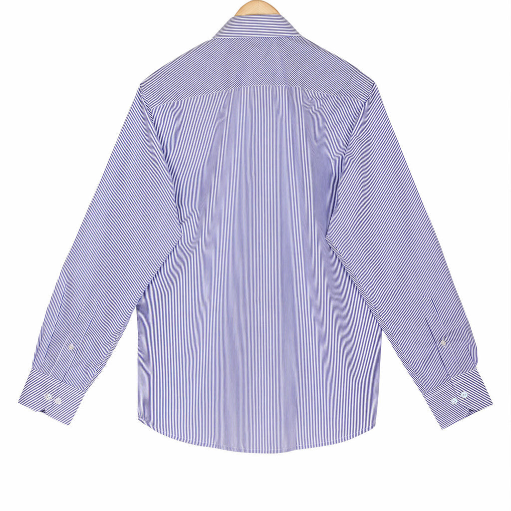 Royal Blue Regent Stripe 2 Ply Giza Cotton Premium Shirt