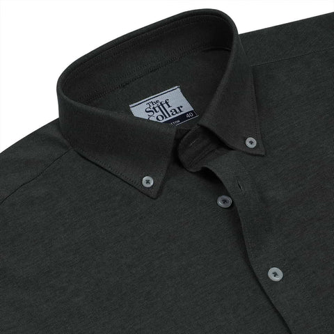 Blue Herringbone Cotton Shirt