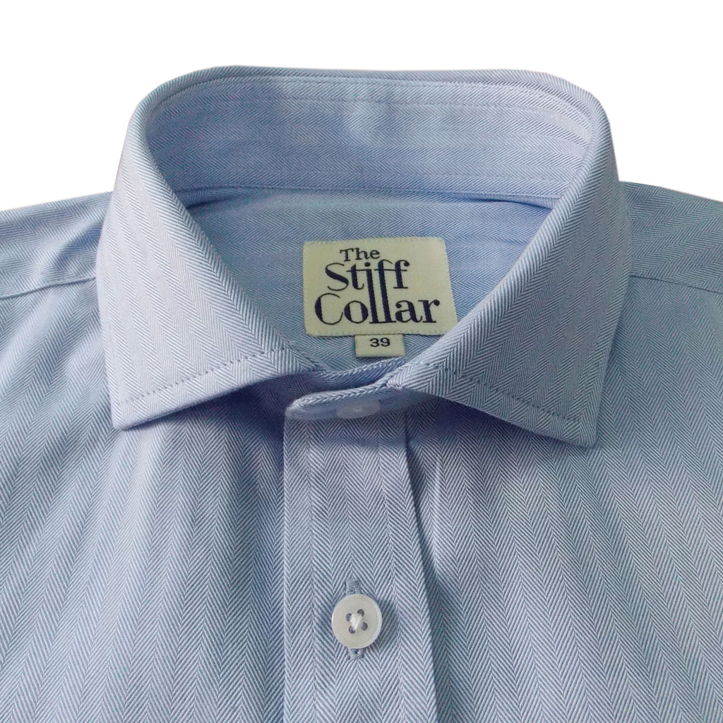 blue cotton shirt for men