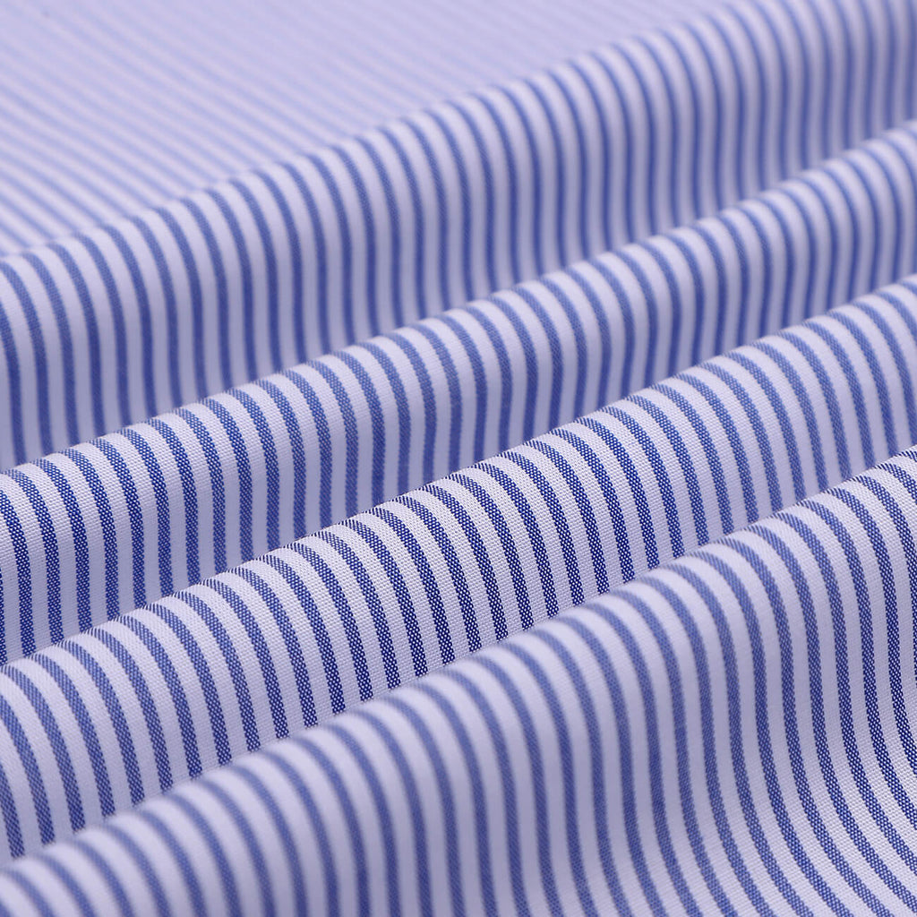 Royal Blue Regent Stripe 2 Ply Giza Cotton Premium Shirt
